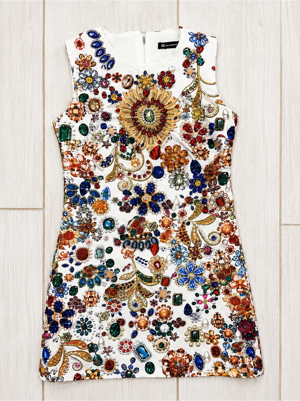 Bella Barnett Heavily Beaded Embellished Mini Dress Cocktail Party Dress - Picture 2 of 5